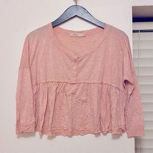 Pastel Ruffle Babydoll Blouse